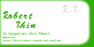 robert khin business card